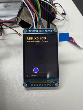 ST7789 LCD running the RDK X5 bouncing ball demo